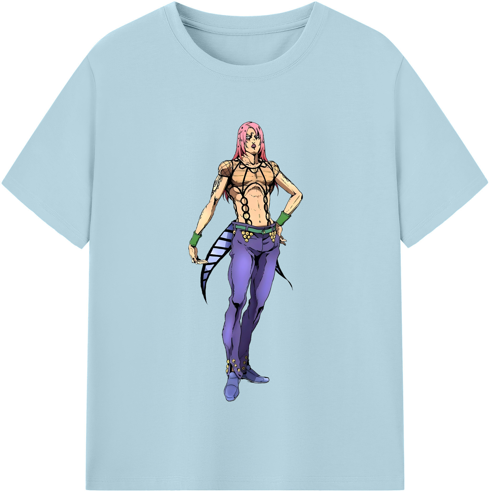 （画像用） ジョジョの奇妙な冒険 ビネガー?ドッピオ JoJo's Bizarre Adventure Vinegar Doppio 綿100％半袖Tシャツ（フロントプリント）